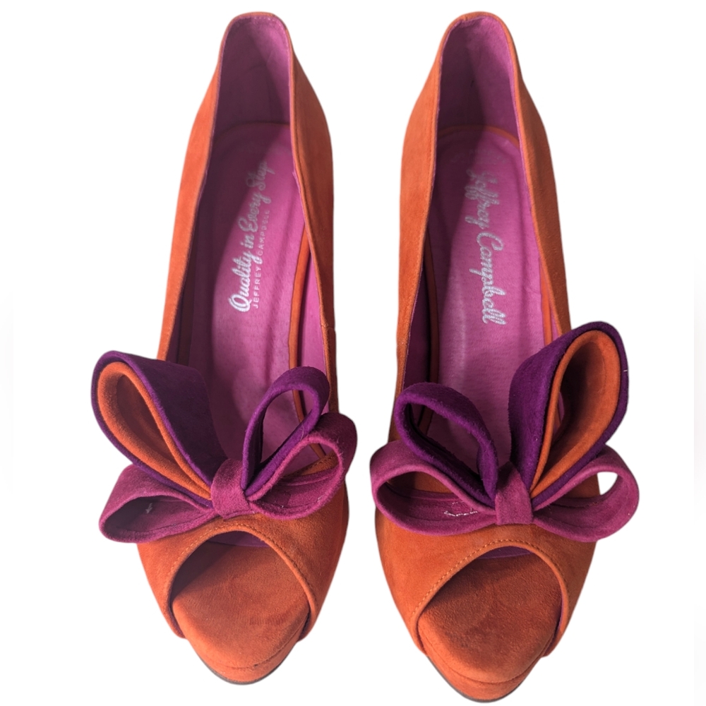 Jeffrey Campbell Orange Fuchsia Heels 8.5 Barbiecore